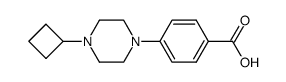 4-(4-cyclobutylpiperazin-1-yl)-benzoic acid Structure