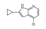 4-氯-2-环丙基-1H-吡咯并[2,3-B]吡啶结构式