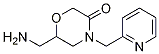 6-Aminomethyl-4-pyridin-2-ylmethyl-morpholin-3-one结构式