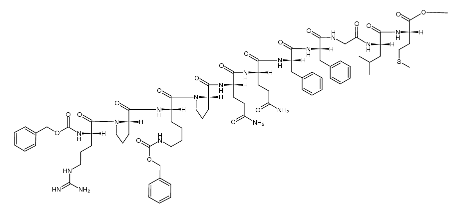 (Nα-Z-Arg1,Nε-Z-Lys3)-SP-OMe结构式