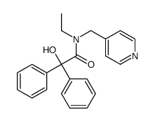 N-ethyl-2-hydroxy-2,2-diphenyl-N-(pyridin-4-ylmethyl)acetamide结构式