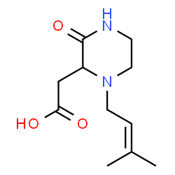 [1-(3-METHYL-BUT-2-ENYL)-3-OXO-PIPERAZIN-2-YL]-ACETIC ACID结构式