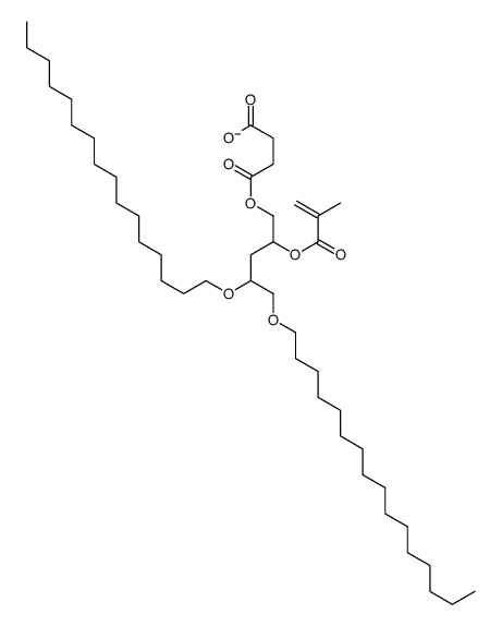 4-[4,5-dihexadecoxy-2-(2-methylprop-2-enoyloxy)pentoxy]-4-oxobutanoate结构式