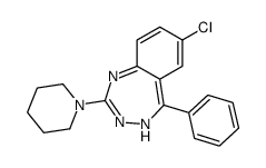 7-chloro-5-phenyl-2-piperidin-1-yl-4H-1,3,4-benzotriazepine结构式