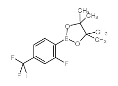 2-(2-Fluoro-4-(trifluoromethyl)phenyl)-4,4,5,5-tetramethyl-1,3,2-dioxaborolane Structure