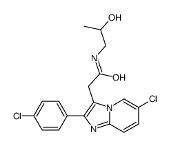2-[6-chloro-2-(4-chlorophenyl)imidazo[1,2-a]pyridin-3-yl]-N-(2-hydroxypropyl)acetamide Structure