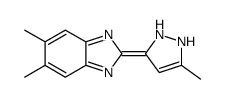 5,6-dimethyl-2-(5-methyl-1,2-dihydropyrazol-3-ylidene)benzimidazole Structure