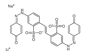 Benzenesulfonic acid, 2,2-(1,2-ethenediyl)bis5-(4-hydroxyphenyl)azo-, lithium sodium salt结构式