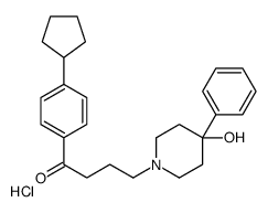 1-(4-cyclopentylphenyl)-4-(4-hydroxy-4-phenylpiperidin-1-yl)butan-1-one,hydrochloride结构式