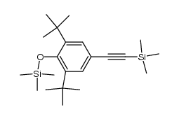 4-(2-trimethylsilylethynyl)-2,6-di-tert-butyl(trimethylsiloxy)benzene结构式