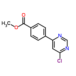 Methyl 4-(6-chloro-4-pyrimidinyl)benzoate结构式