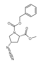 4(S)-azido-N-[(phenylmethoxy)carbonyl]-(S)-proline methyl ester结构式