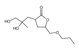 2-(2-methyl-2,3-dihydroxy)propyl-4-propoxymethylbutanolide Structure