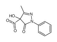 4-hydroxy-5-methyl-4-nitro-2-phenylpyrazol-3-one Structure