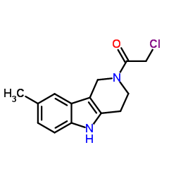 2-Chloro-1-(8-methyl-1,3,4,5-tetrahydro-2H-pyrido[4,3-b]indol-2-yl)ethanone结构式