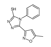 5-(5-Methyl-isoxazol-3-yl)-4-phenyl-4H-[1,2,4]triazole-3-thiol Structure