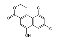 Ethyl 6,8-dichloro-4-hydroxy-2-naphthoate结构式