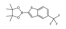 4,4,5,5-TETRAMETHYL-2-(5-(TRIFLUOROMETHYL)BENZO[B]THIOPHEN-2-YL)-1,3,2-DIOXABOROLANE结构式