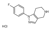 1-(4-氟苯基)-4,5,6,7-四氢-1H-吡唑并[4,3-c]吡啶盐酸盐结构式