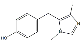 4-(5-Iodo-3-methyl-3H-imidazol-4-ylmethyl)-phenol结构式