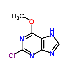 2-Chloro-6-methoxypurine structure