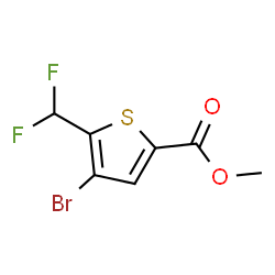 4-溴-5-(二氟甲基)噻吩-2-羧酸甲酯结构式