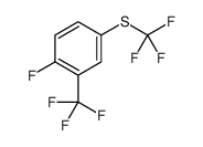 1-Fluoro-2-(trifluoromethyl)-4-[(trifluoromethyl)sulfanyl]benzene Structure