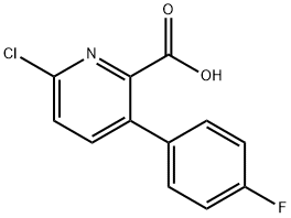 6-氯-3-(4-氟苯基)吡啶甲酸结构式