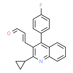 2-Propenal,3-[2-cyclopropyl-4-(4-fluorophenyl)-3-quinolinyl]- Structure