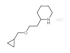 2-[2-(Cyclopropylmethoxy)ethyl]piperidine hydrochloride结构式