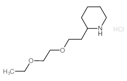 2-[2-(2-Ethoxyethoxy)ethyl]piperidine hydrochloride结构式