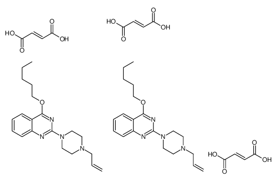 but-2-enedioic acid,4-pentoxy-2-(4-prop-2-enylpiperazin-1-yl)quinazoline结构式