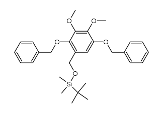 3,4-dimethoxy-2,5-bis(benzyloxy)benzyl tert-butyldimethylsilyl ether Structure