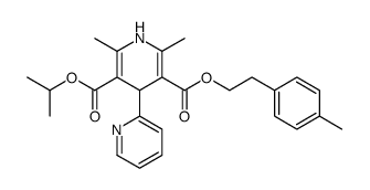 3-O-[2-(4-methylphenyl)ethyl] 5-O-propan-2-yl 2,6-dimethyl-4-pyridin-2-yl-1,4-dihydropyridine-3,5-dicarboxylate结构式