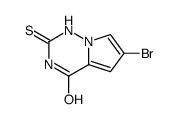 6-bromo-2-sulfanylidene-1H-pyrrolo[2,1-f][1,2,4]triazin-4-one Structure