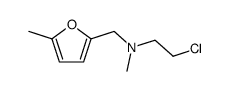 2-(N-2'-chloroethylmethylaminomethyl)-5-methylfuran结构式