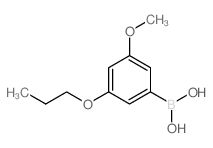 (3-甲氧基-5-丙氧基苯基)硼酸结构式