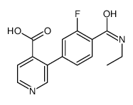 3-[4-(ethylcarbamoyl)-3-fluorophenyl]pyridine-4-carboxylic acid结构式