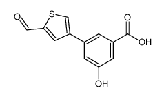 3-(5-formylthiophen-3-yl)-5-hydroxybenzoic acid结构式