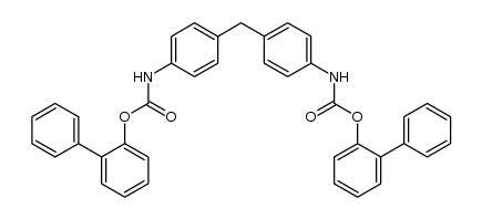 N,N'-(methanediyl-di-4,4'-phenyl)-bis(carbamic acid(2-phenylphenyl) ester) Structure