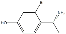 4-((1R)-1-AMINOETHYL)-3-BROMOPHENOL结构式