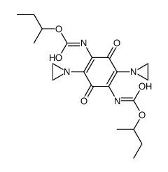 (2,5-Bis(1-aziridinyl)-3,6-dioxo-1,4-cyclohexadiene-1,4-diyl)biscarbam ic acid, bis(1-methylpropyl) ester结构式