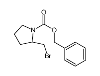 (S)-2-Bromomethyl-pyrrolidine-1-carboxylic acid benzyl ester结构式