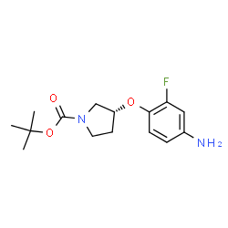 (R)-tert-Butyl 3-(4-amino-2-fluorophenoxy)pyrrolidine-1-carboxylate结构式