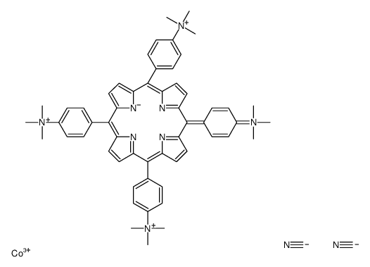 dicyano-cobalt(III)-tetrakis(4-(trimethylammonio)phenyl)porphyrin Structure