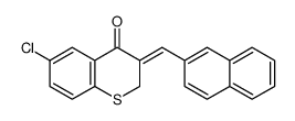 (3Z)-6-chloro-3-(naphthalen-2-ylmethylidene)thiochromen-4-one Structure