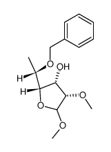 methyl 5-O-benzyl-2-O-methyl-α,β-L-fucofuranoside结构式