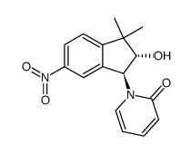 1,1-dimethyl-5-nitro-3-(2-pyridon-1-yl)indan-2-ol Structure