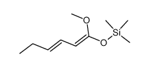 1-((trimethylsilyl)oxy)-1-methoxy-1,3-hexadiene结构式