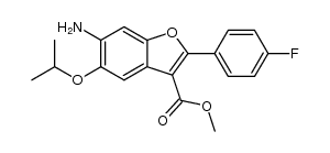 methyl 6-amino-2-(4-fluorophenyl)-5-[(1-methylethyl)oxy]-1-benzofuran-3-carboxylate结构式